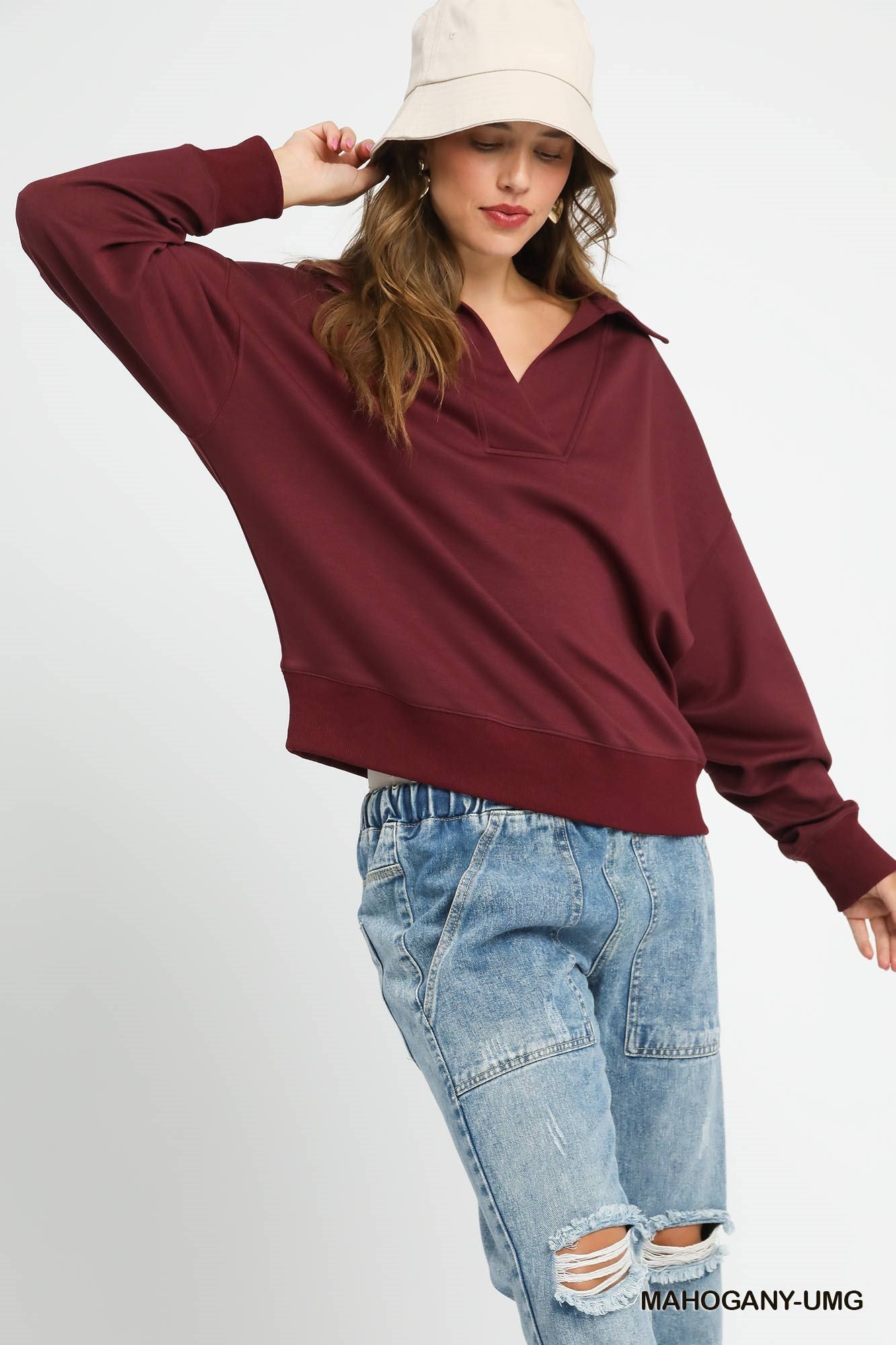 Luxeknit Collared Neck Top