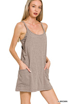 Mini dress with built-in romper liner