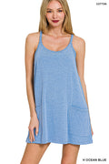 Mini dress with built-in romper liner