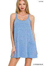 Mini dress with built-in romper liner