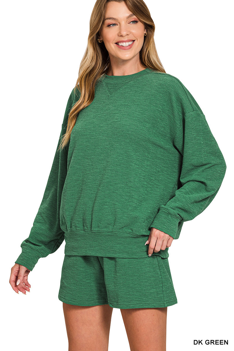 Slub Pullover & Shorts Set