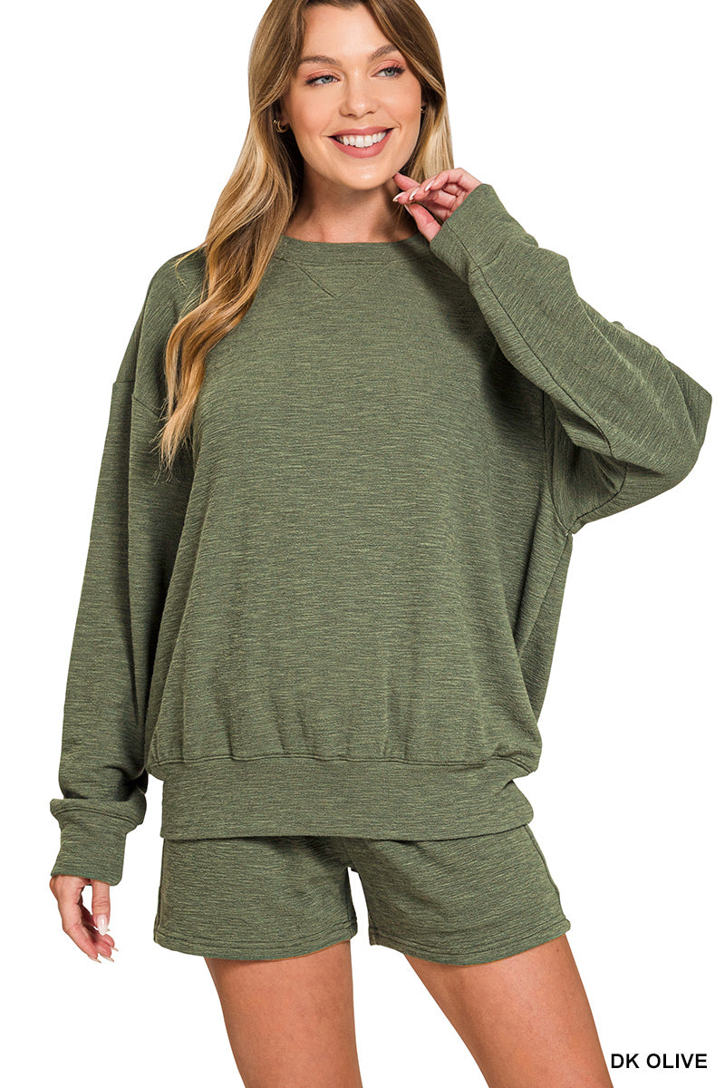 Slub Pullover & Shorts Set