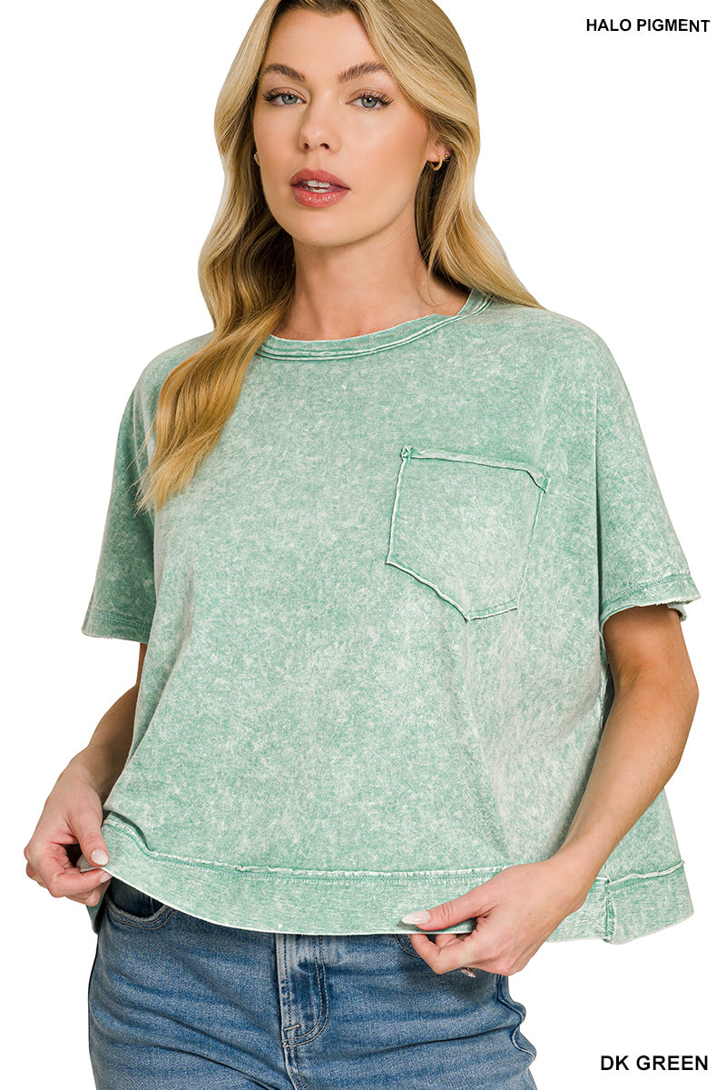 Halo washed oversized top