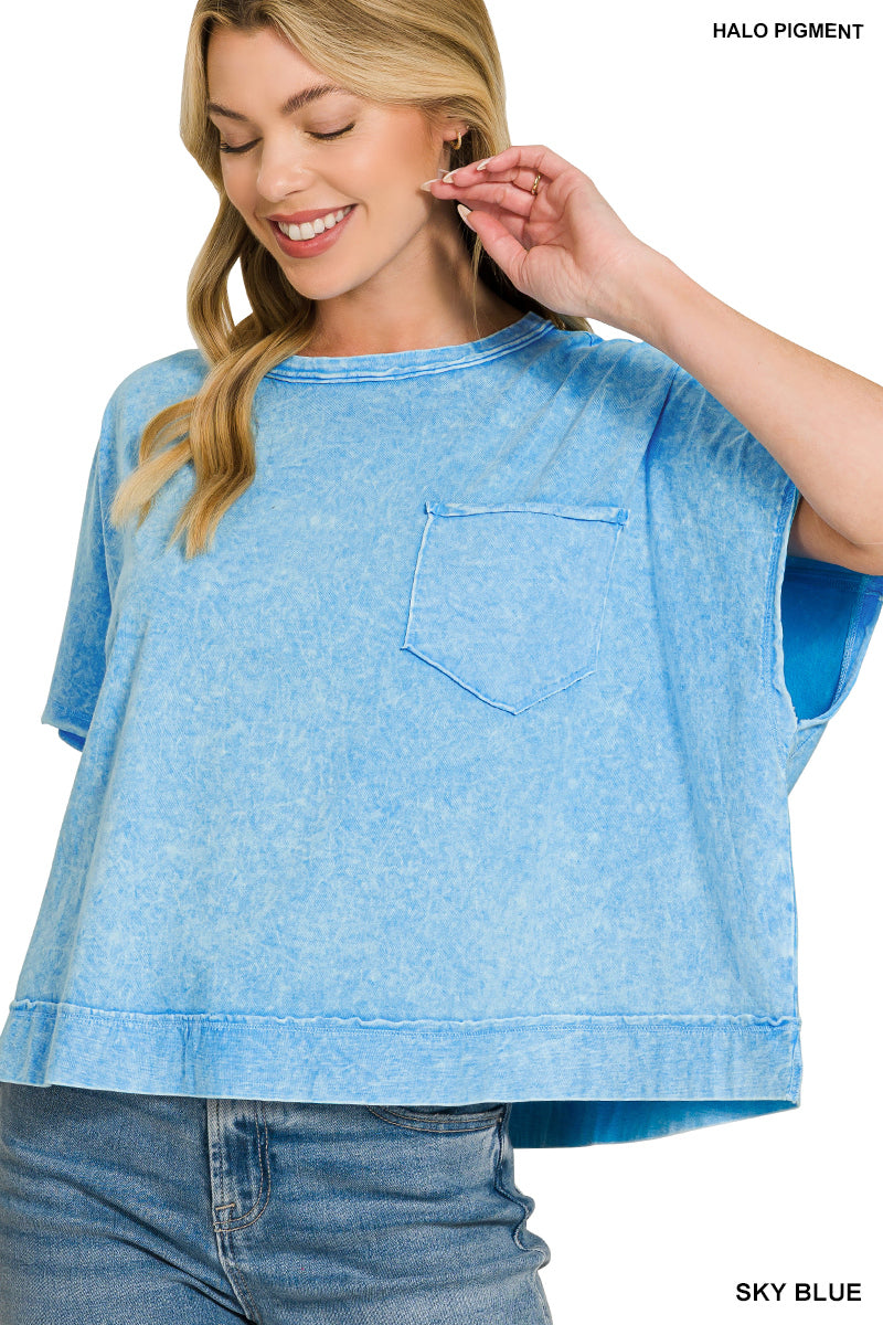 Halo washed oversized top