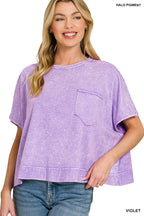 Halo washed oversized top