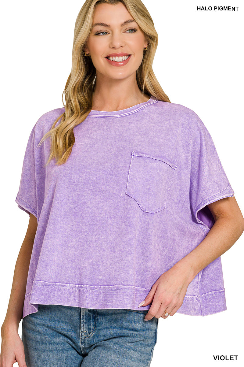 Halo washed oversized top