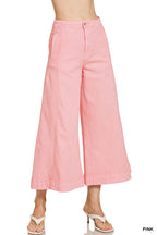 High rise cropped gaucho denim