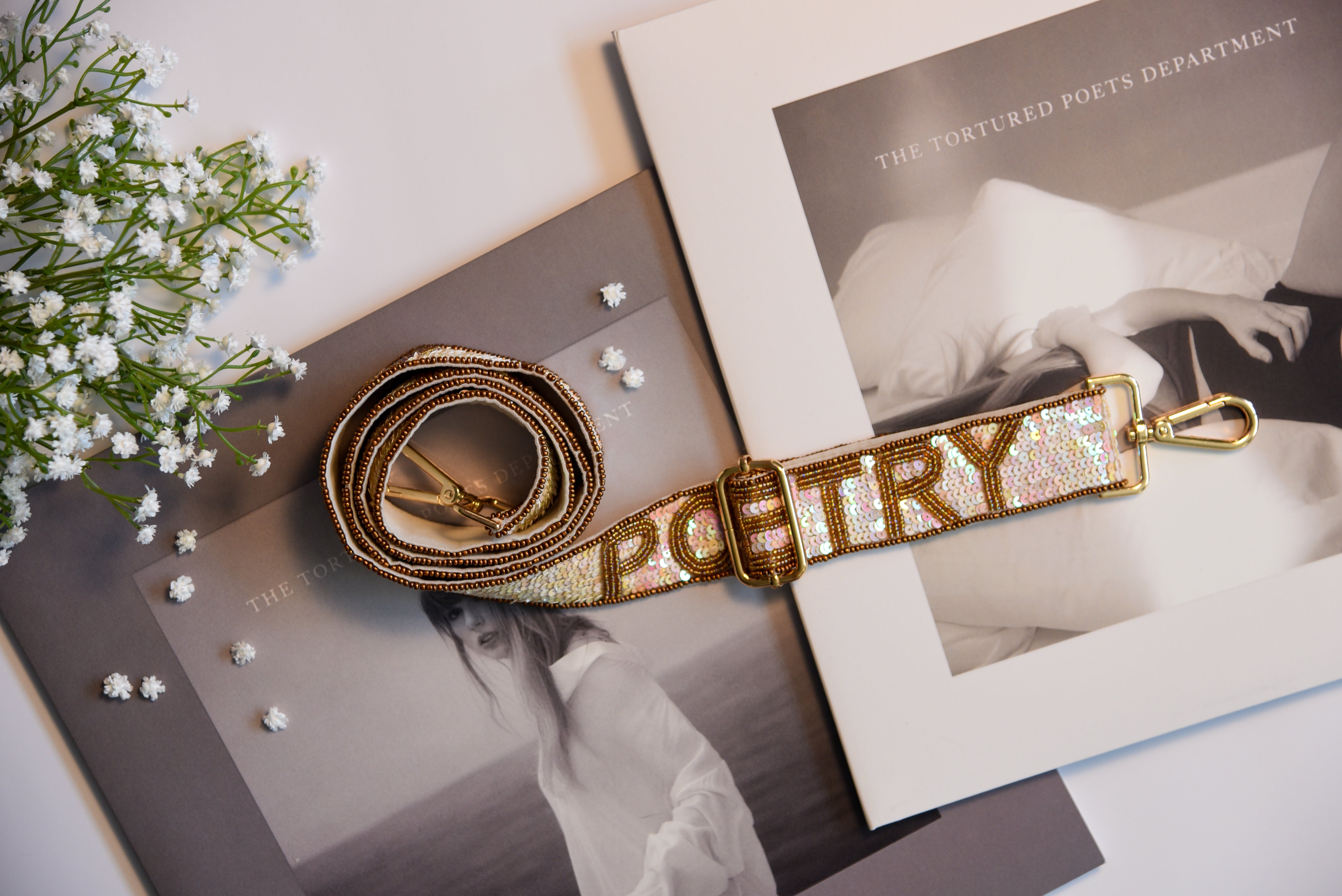 Beaded Love & Poetry Purse Strap