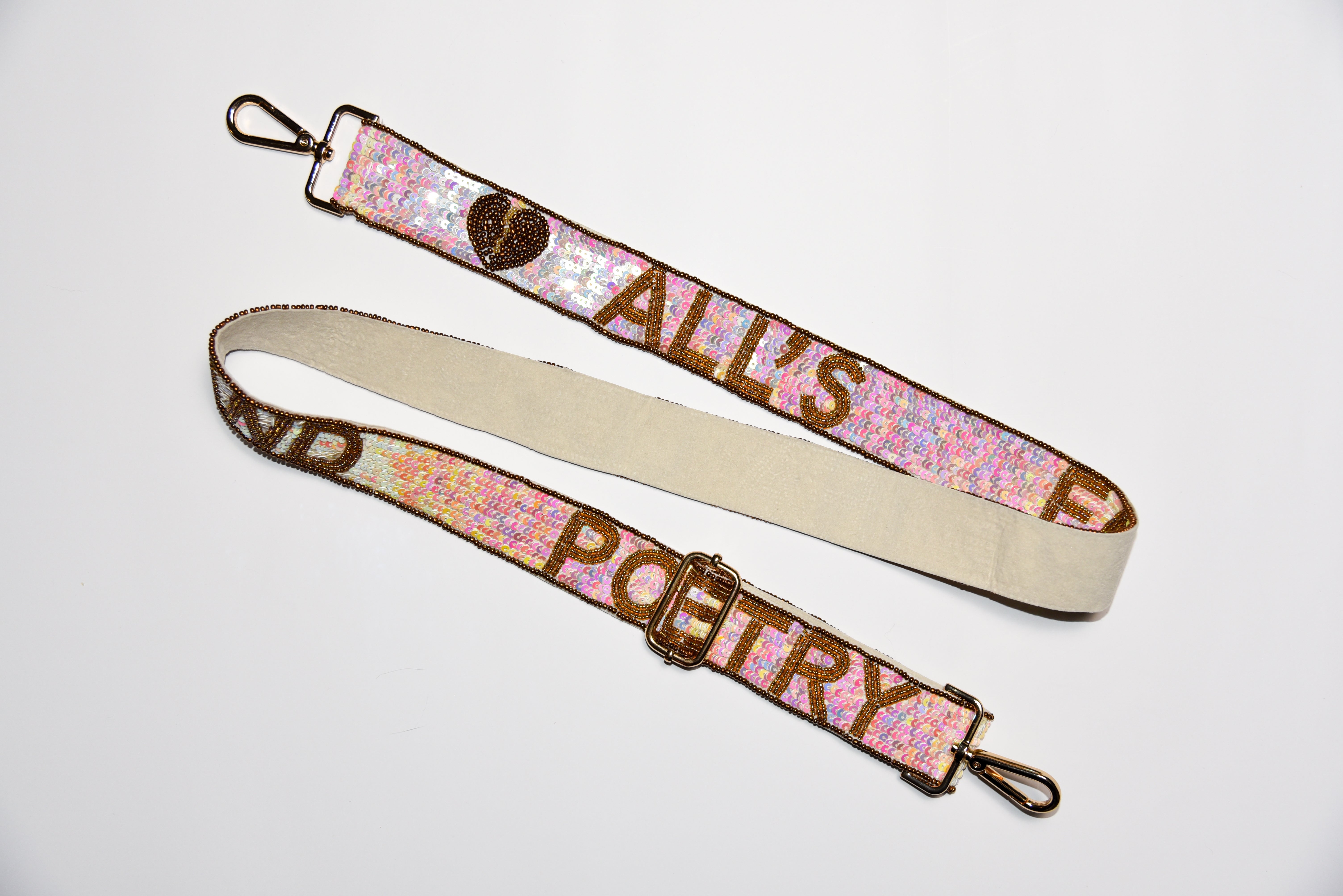 Beaded Love & Poetry Purse Strap