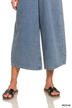 Denim Wide Leg Overalls