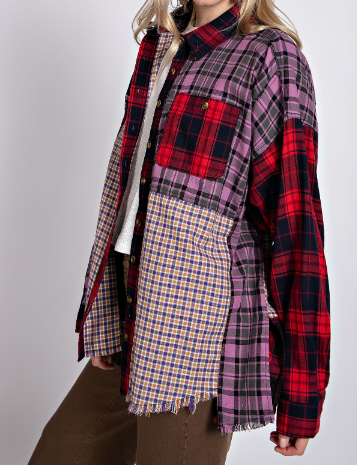 Plaid Mix N' Match Button Up