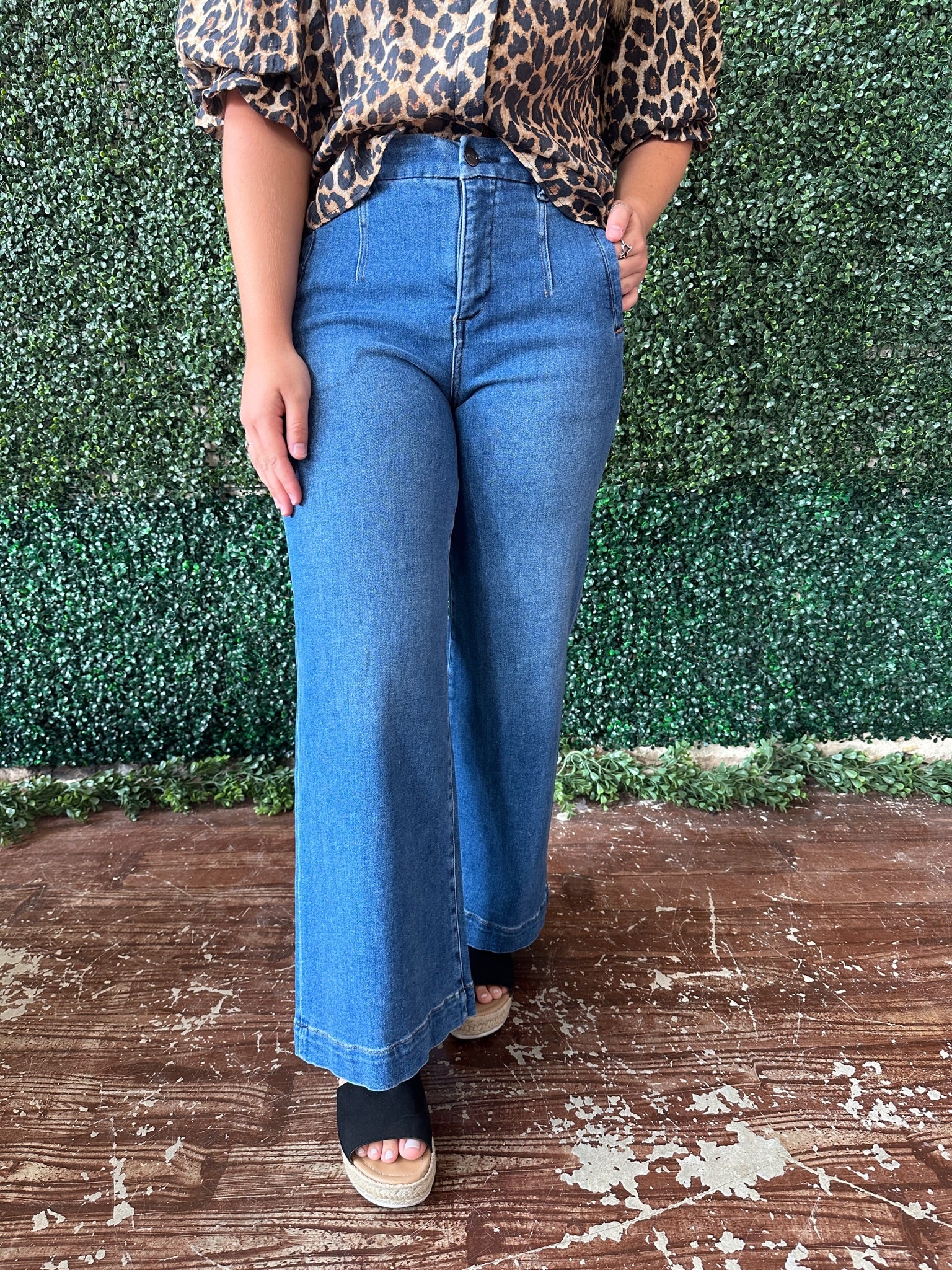 TUMMY CONTROL ELASTIC BAND HIGH RISE CROP WIDE