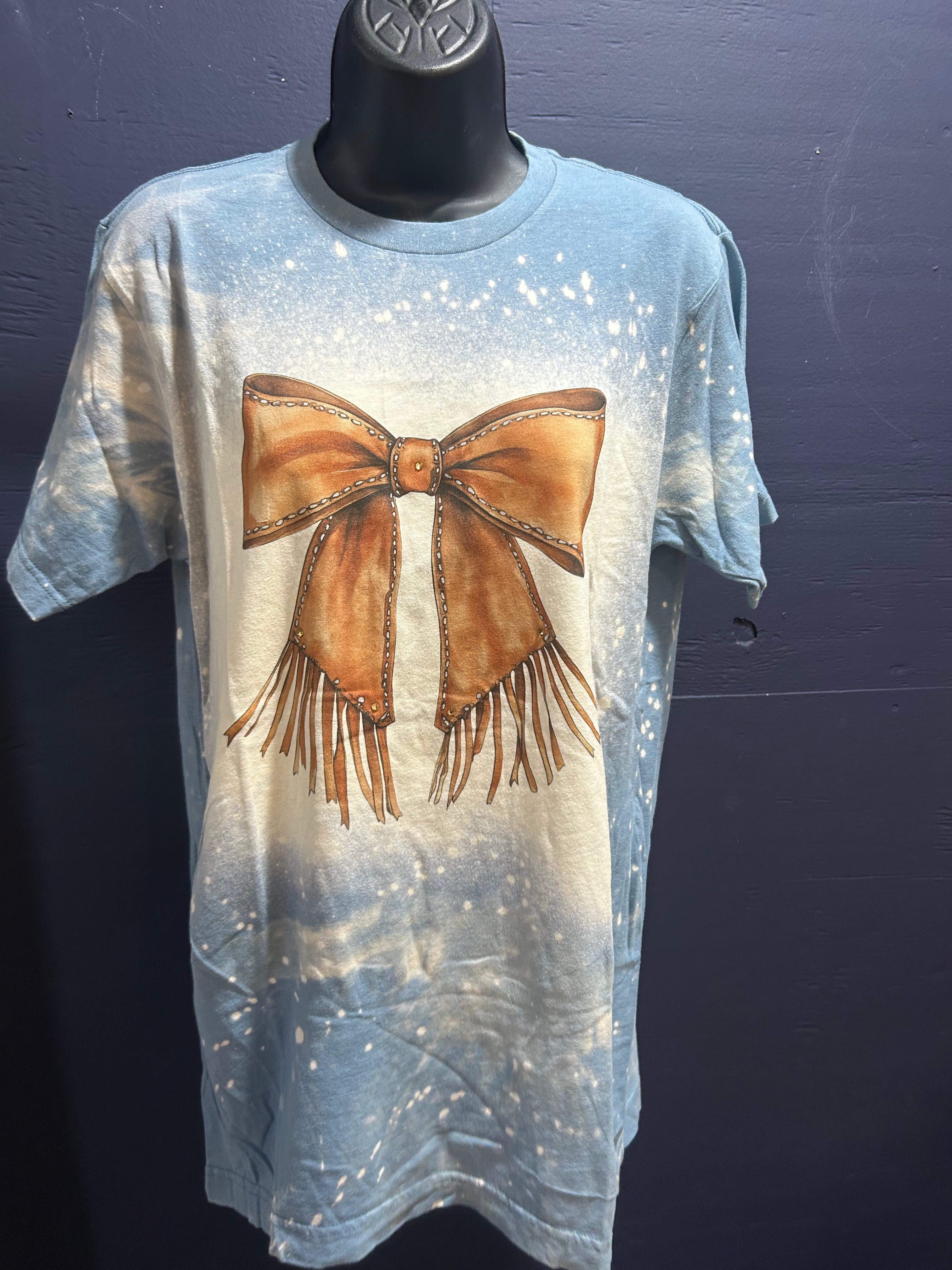 Leather Bow Bling T-shirt
