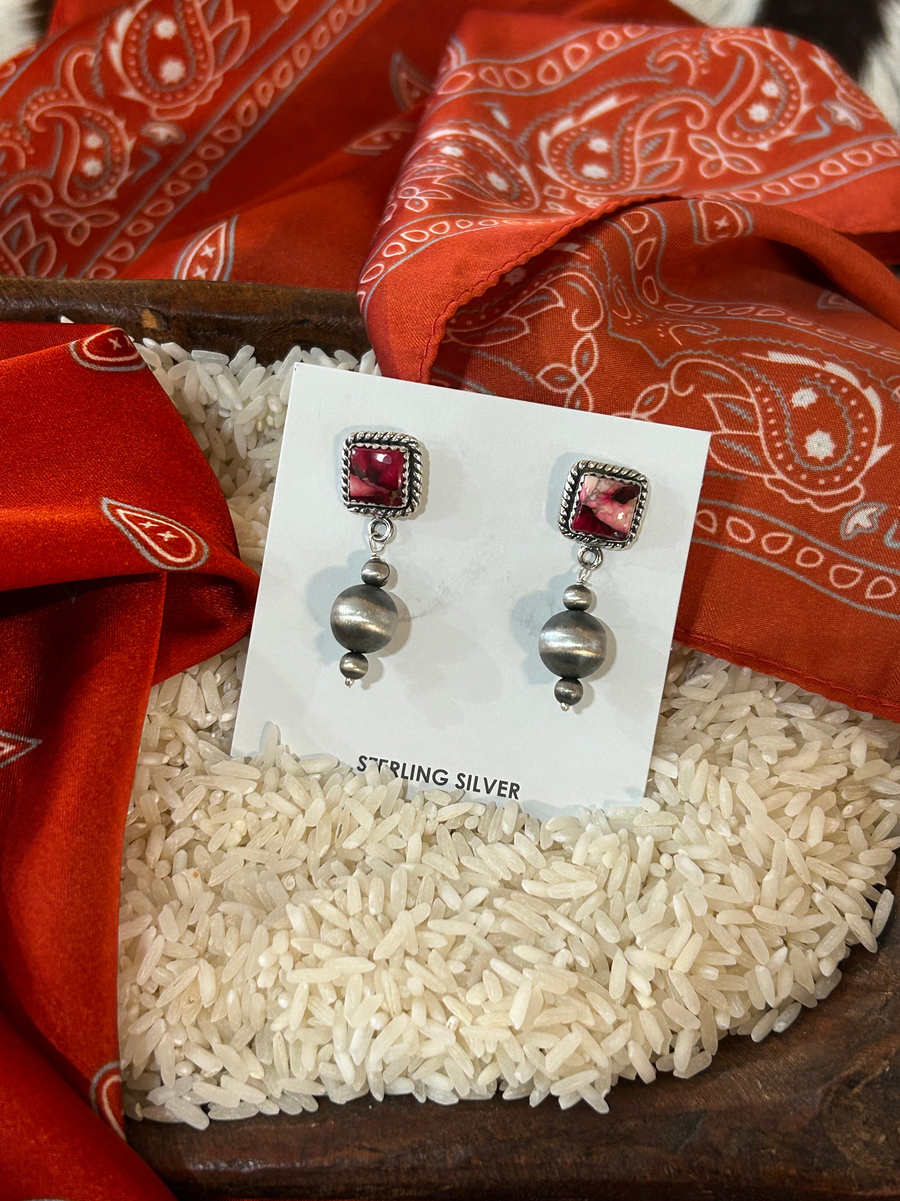 Dhalia Rose Drop Earrings #506