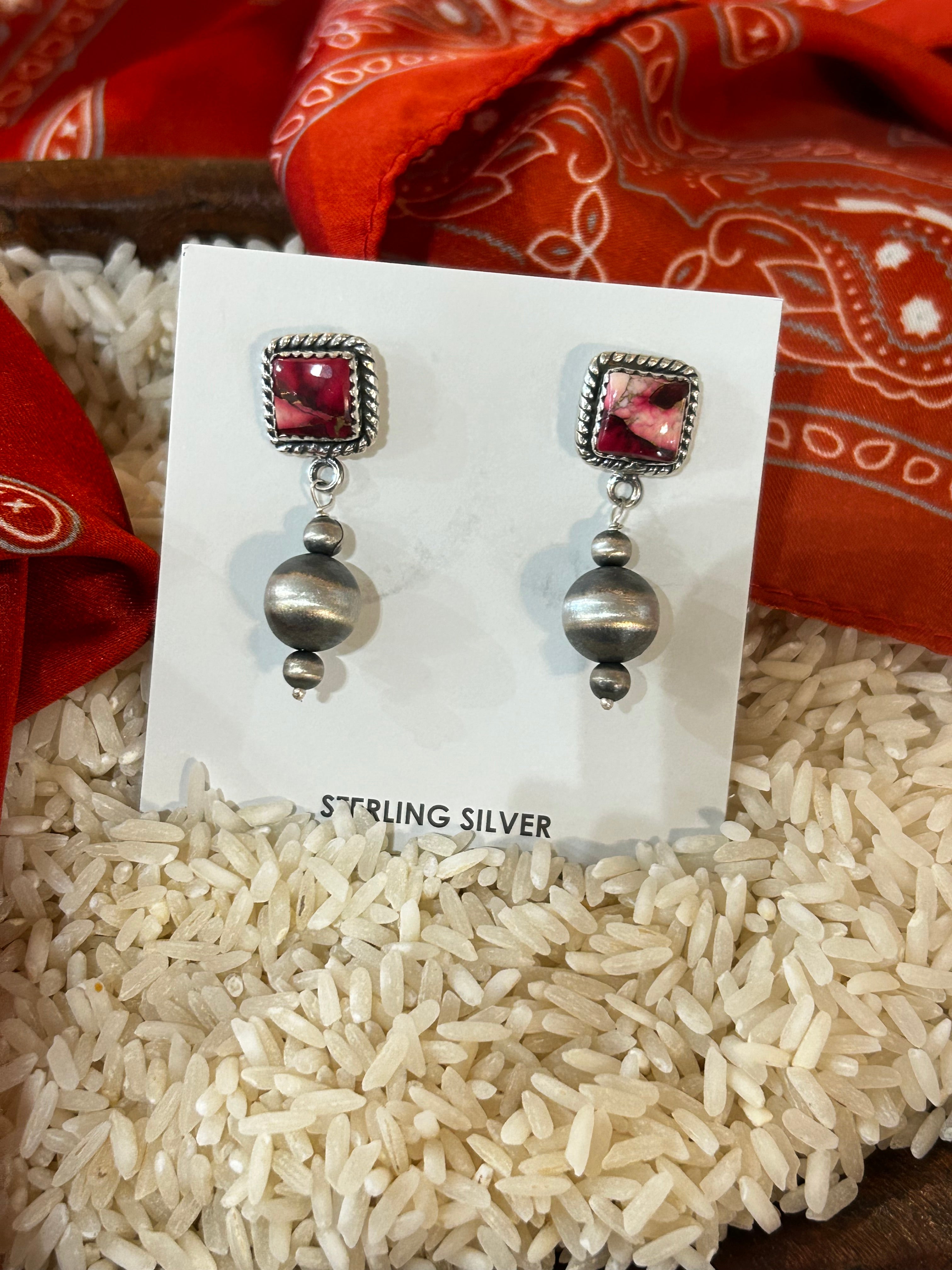 Dhalia Rose Drop Earrings #506