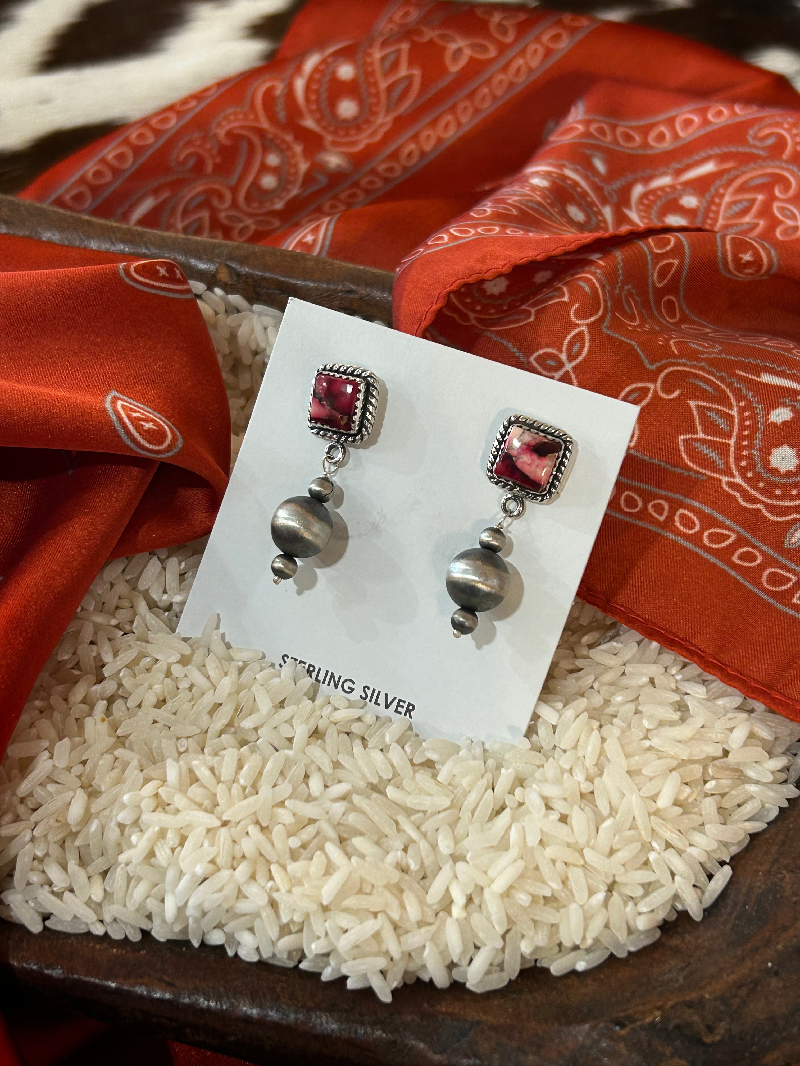 Dhalia Rose Drop Earrings #506