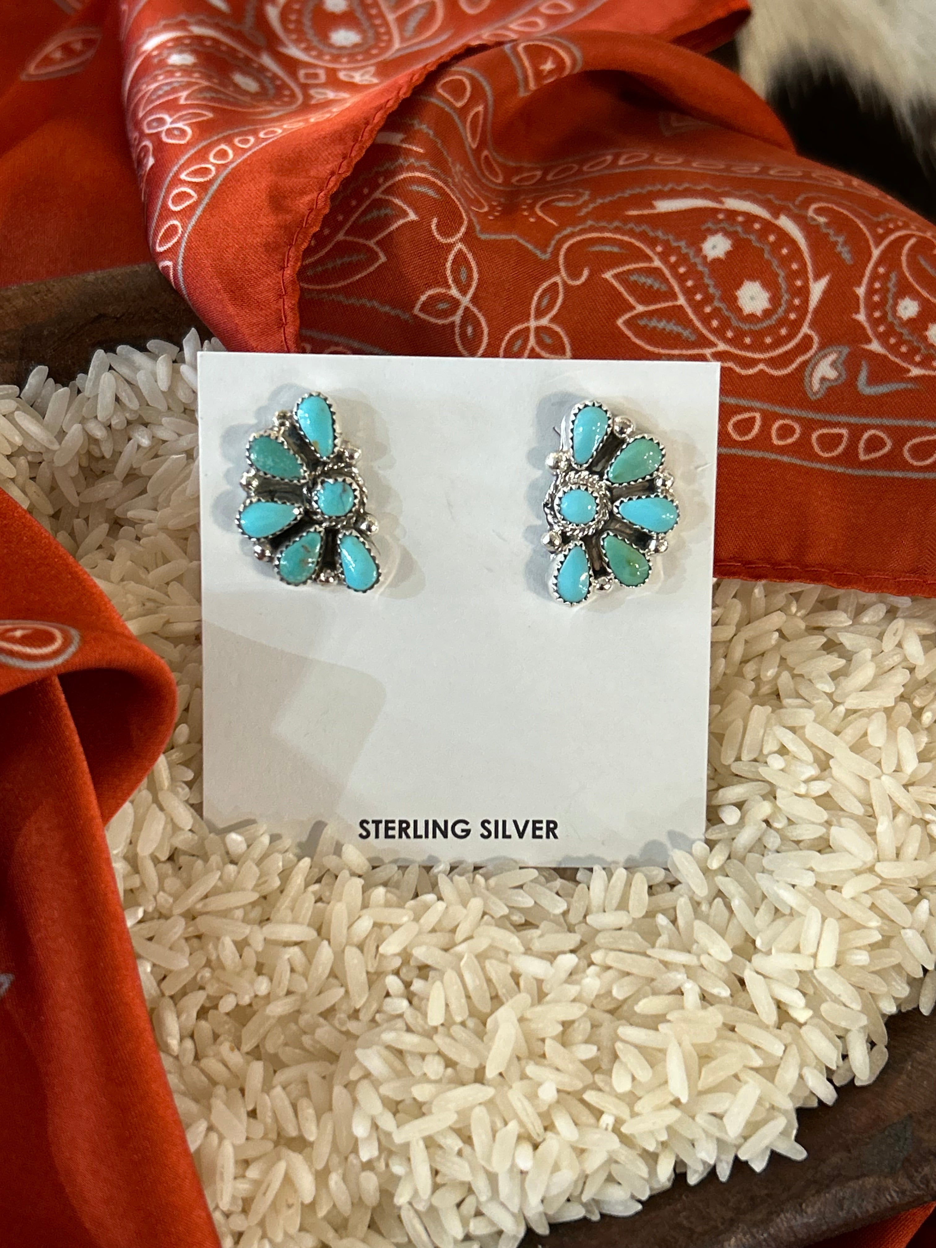 Kingman Turquoise Earrings #507