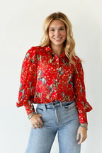 Red Cowboy Blouse
