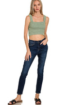 Wrinkle Stone Washed Crop Top