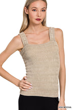 Wrinkle Stone Washed Tank Top
