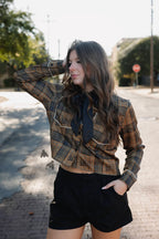Plaid Roundup Top