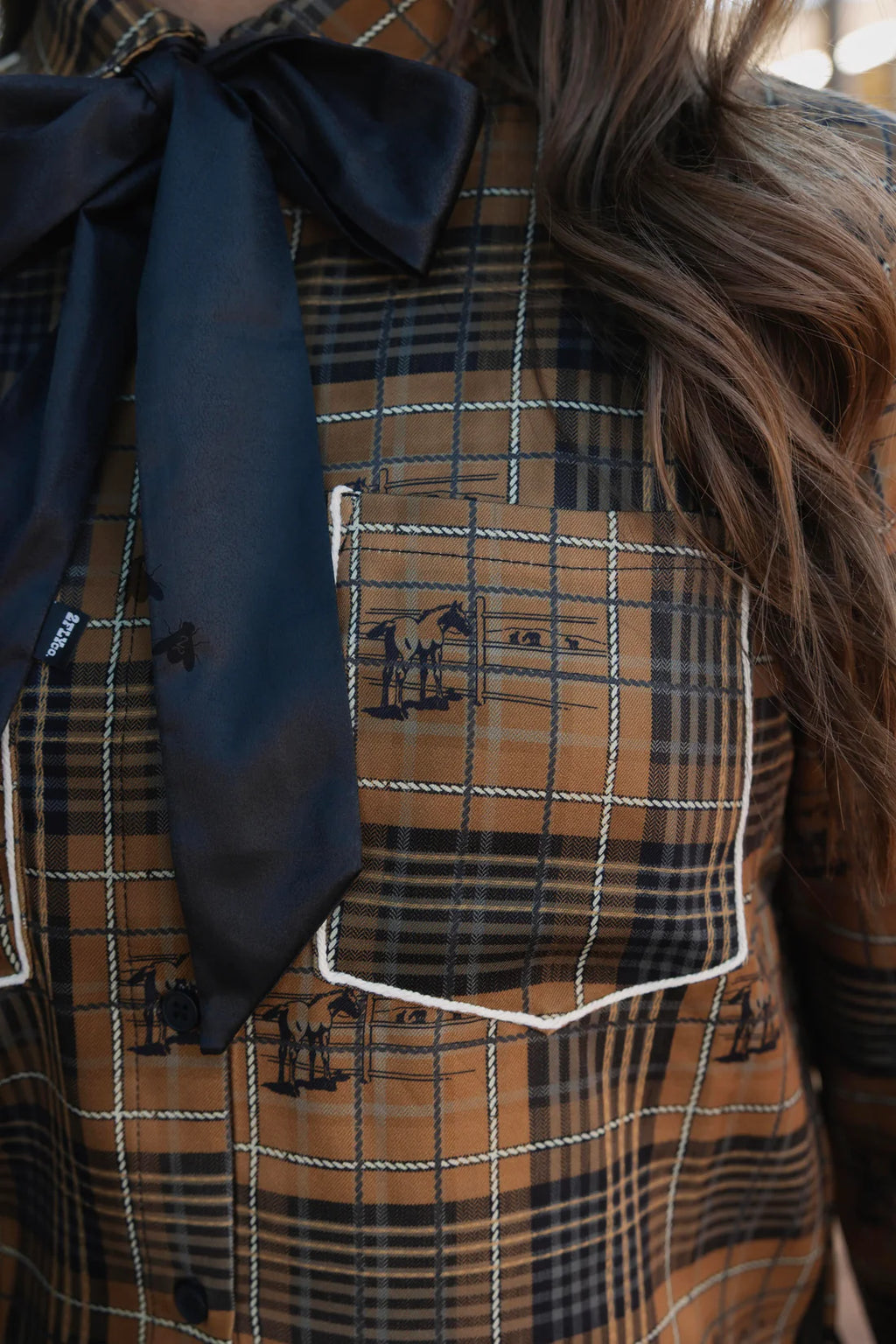 Plaid Roundup Top