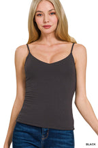 DOUBLE LAYERED V-NECK SPAGHETTI CAMI