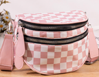 Double zip crescent sling bum bag
