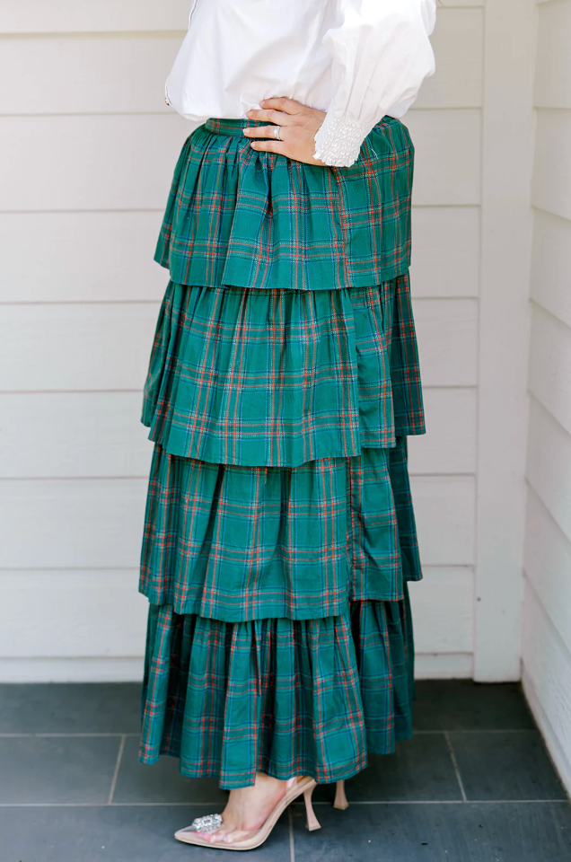 Riley Ruffle Plaid Skirt