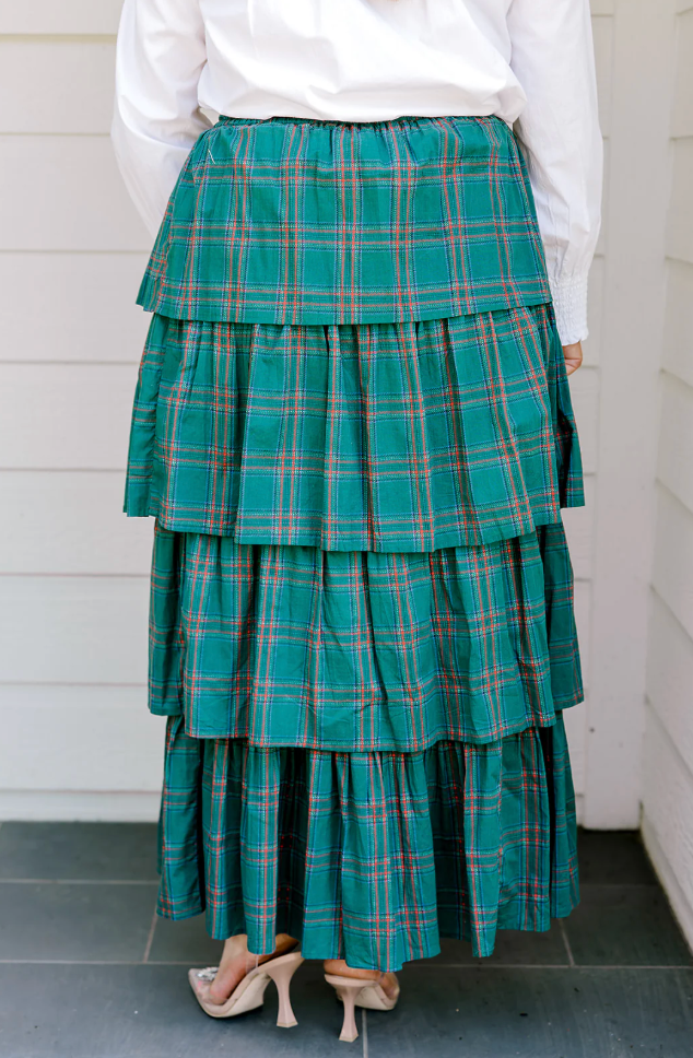 Riley Ruffle Plaid Skirt