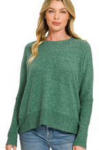 Brushed Melange Hacci Dolman Sleeve Sweater
