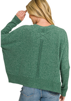 Brushed Melange Hacci Dolman Sleeve Sweater