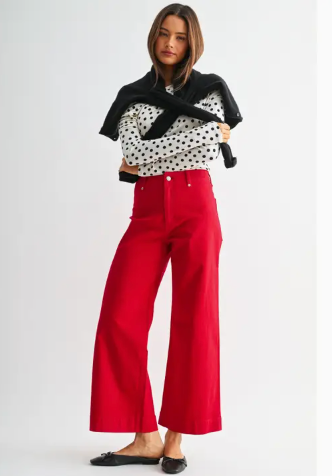 High Rise Wide Ankle Leg