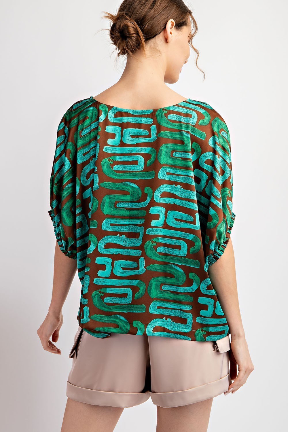 Printed Round Neck Blouse