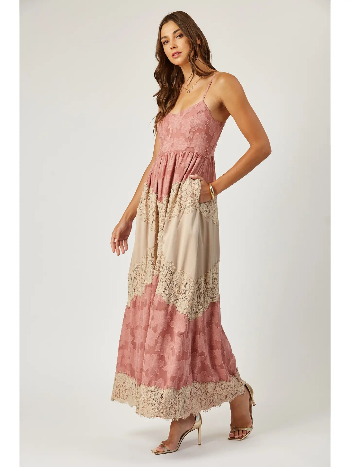 Charlotte Lace Burnout Maxi Dress