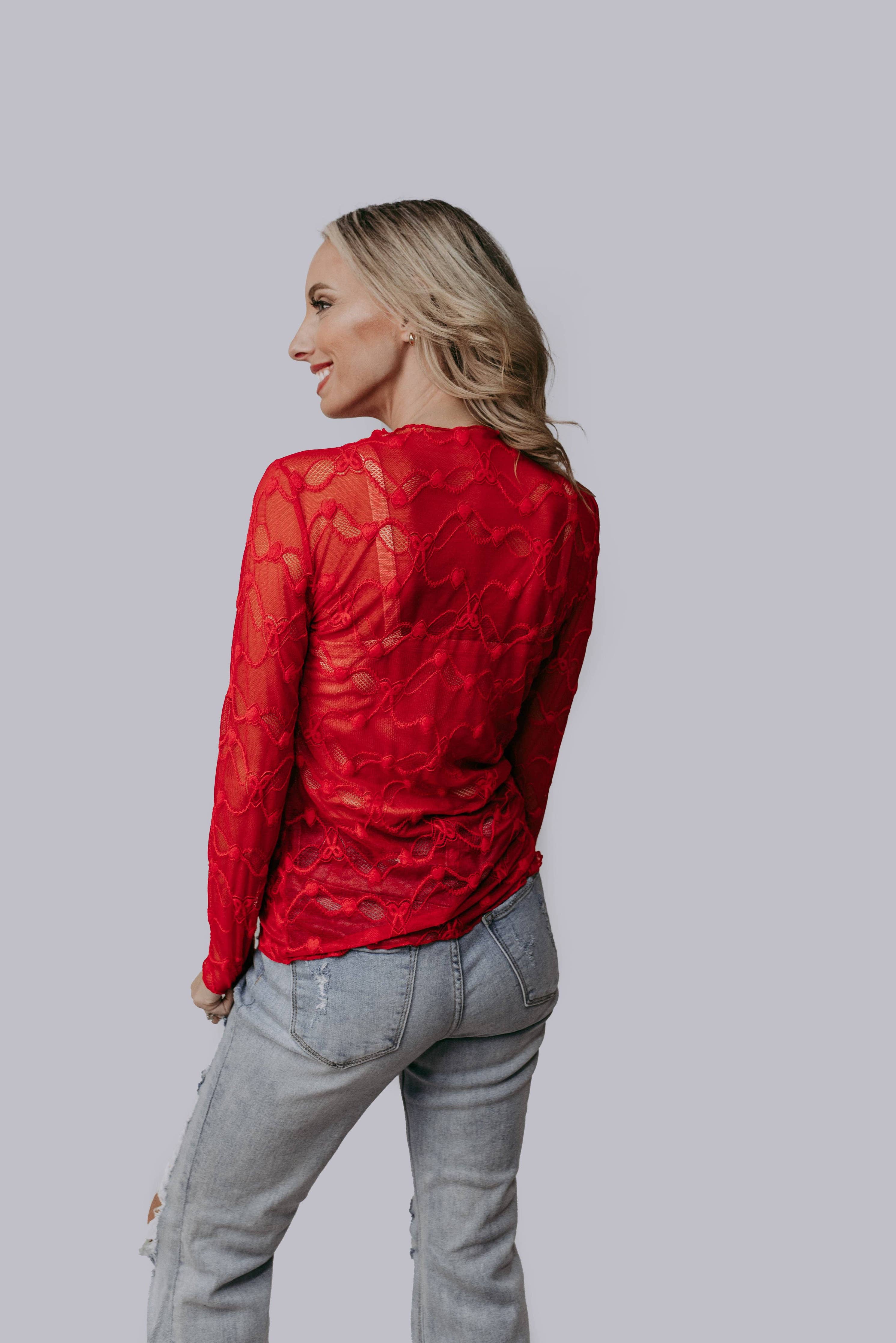 Madly in Love Lace Top