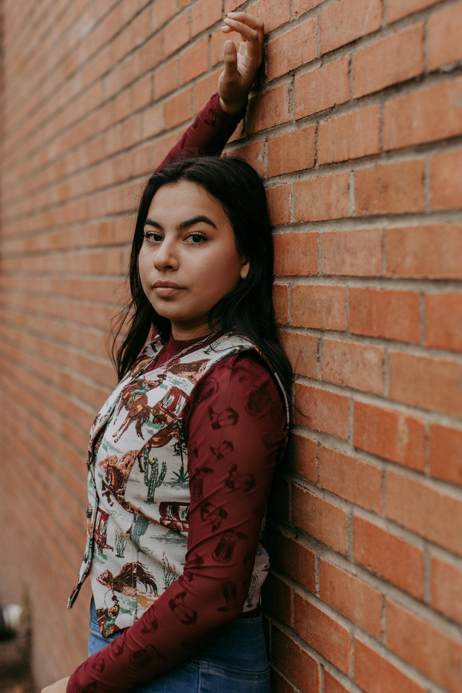 Blame it on the Boots Velvet Mesh Top
