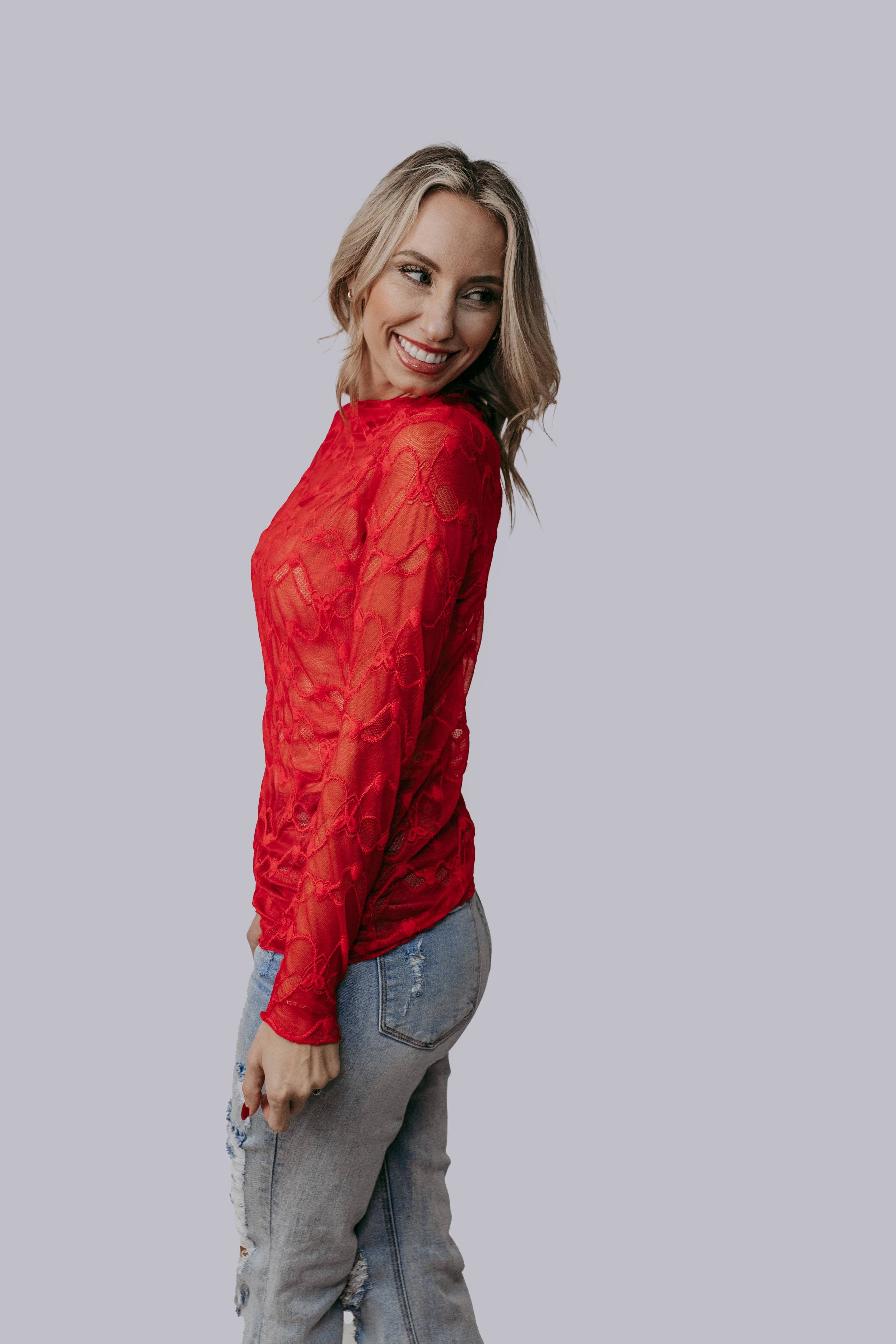 Madly in Love Lace Top