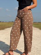 Dottie Polka Dot Barrel Jeans