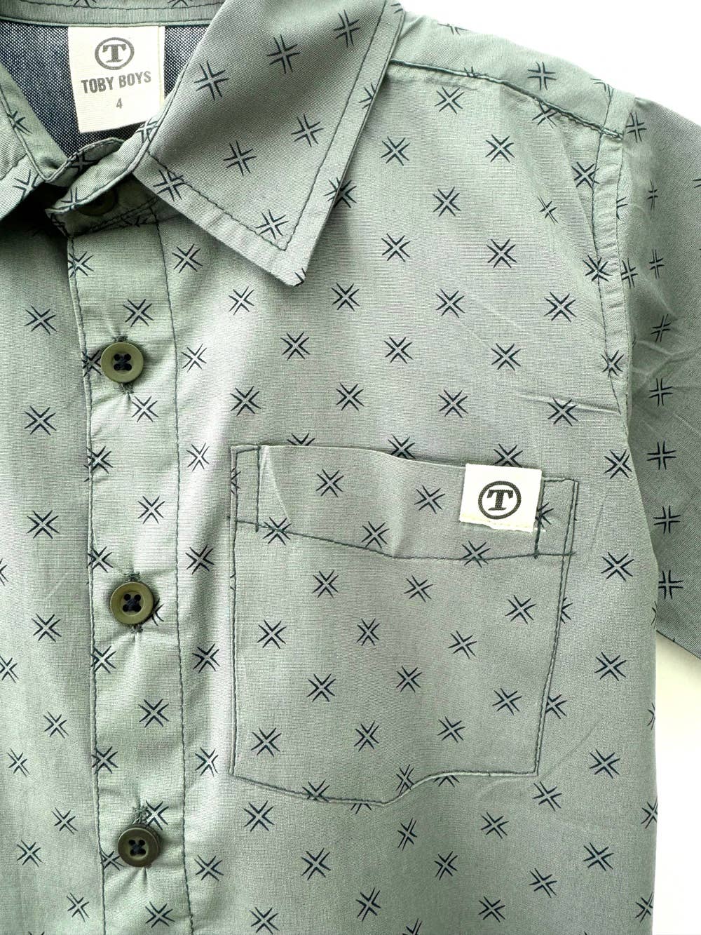 Printed Button Down Shirt