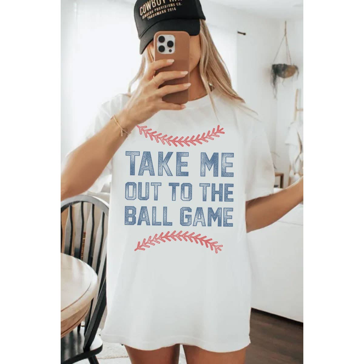 TAKE ME OUT TO THE BALL GAME Oversized Tee