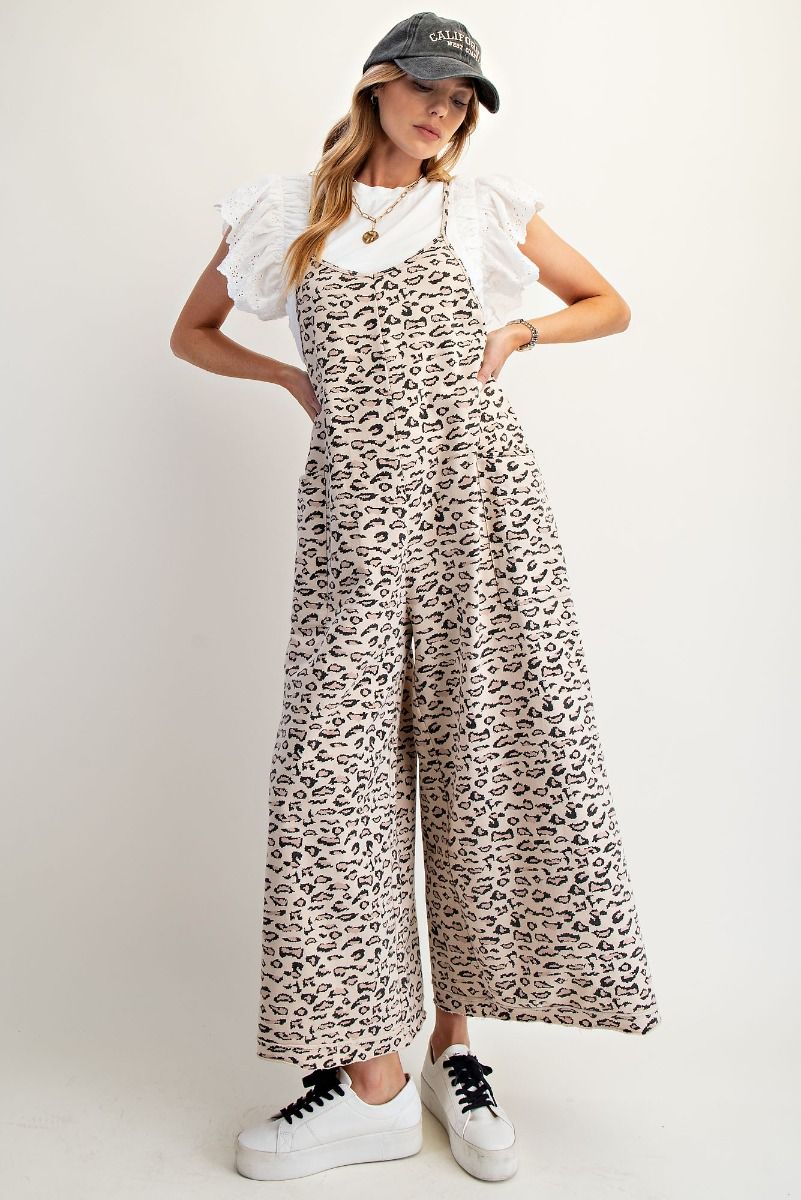 Animal Print Terry Knit Jumper