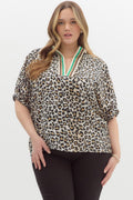 Leopard Dolman Top
