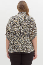 Leopard Dolman Top