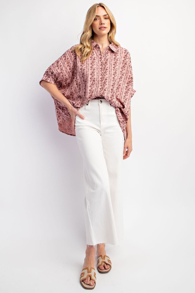 Floral Cotton Gauze Shirt