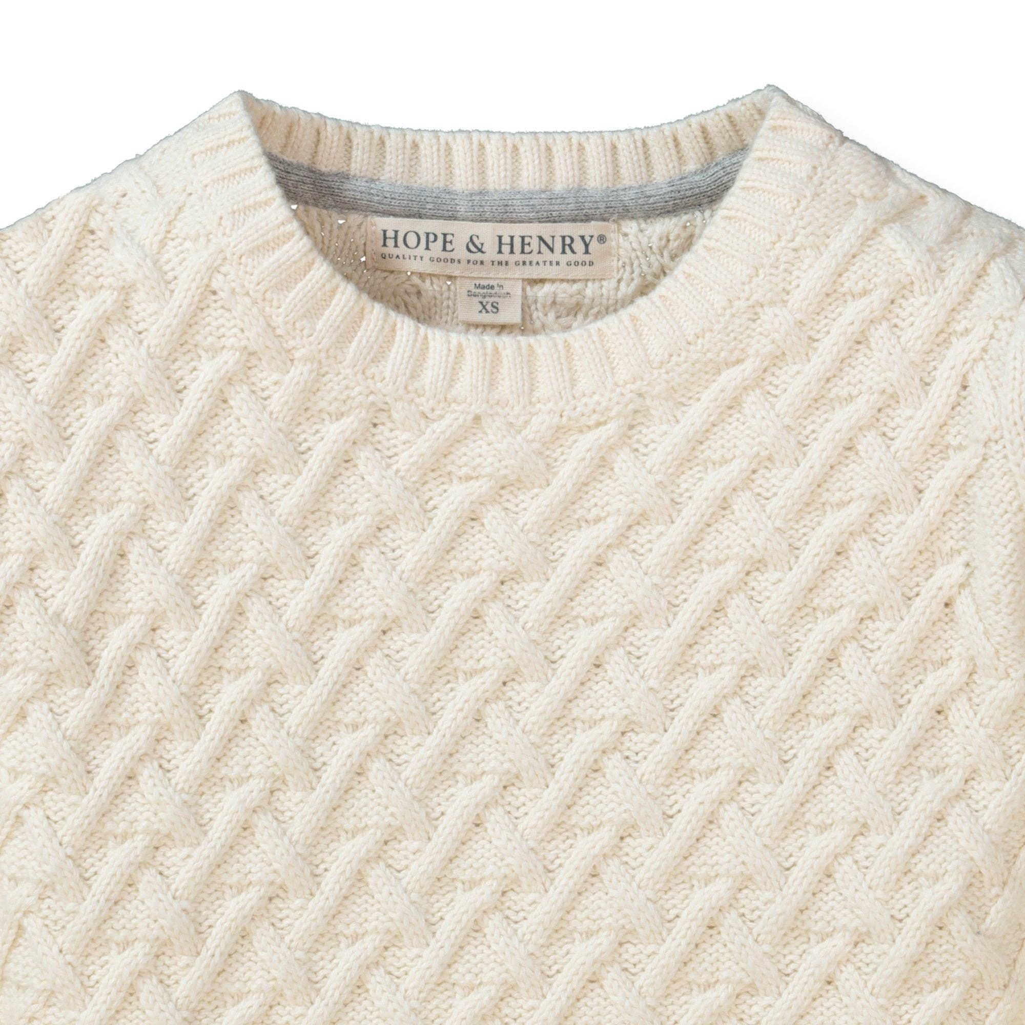 Herringbone Cable Sweater with Elbow Patches