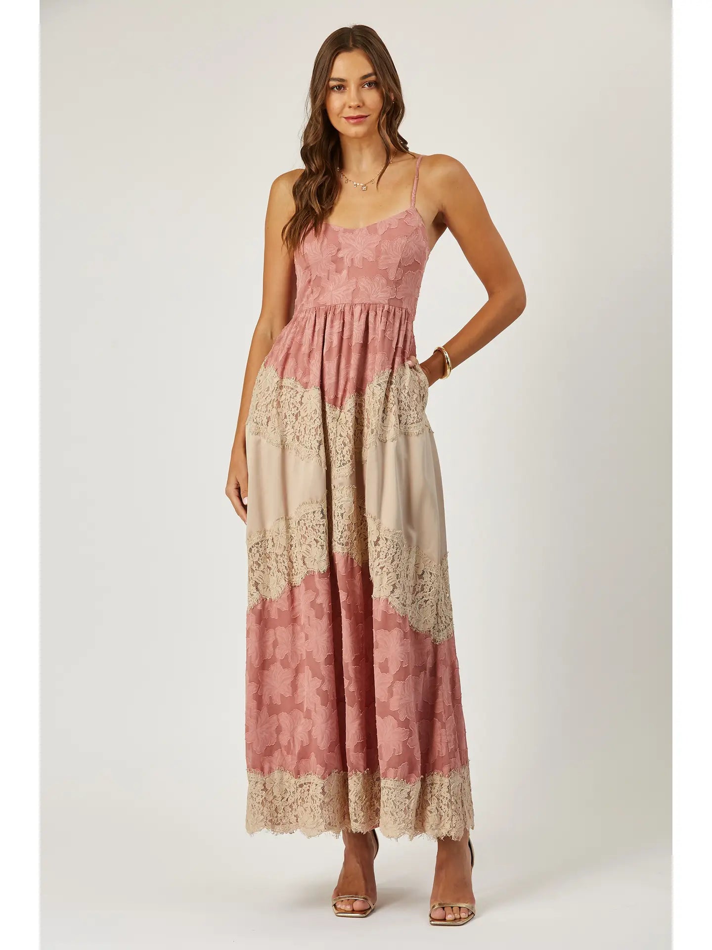 Charlotte Lace Burnout Maxi Dress