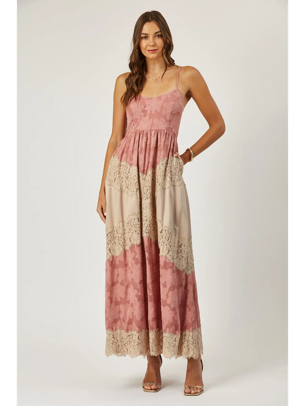 Charlotte Lace Burnout Maxi Dress
