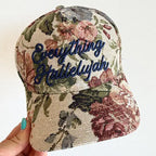Everything Hallelujah Floral Trucker Hat