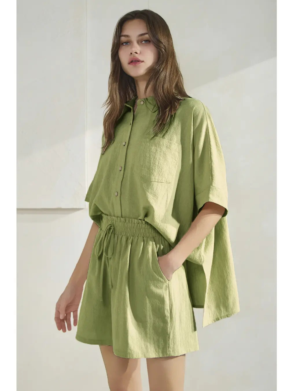 Solid Cotton Oversized Set
